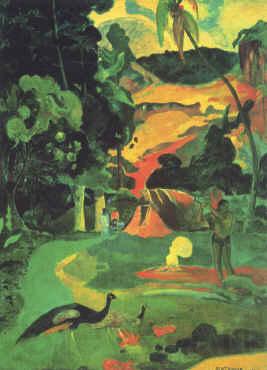 Paul Gauguin Landscape with Peacocks Norge oil painting art